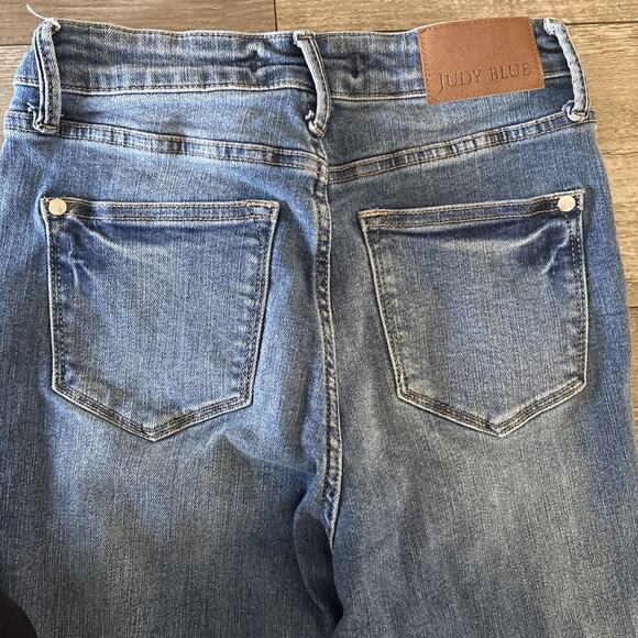 Judy Blue Jeans Size 3/26 Blue Skinny Mid Rise Whisker Stretch Normcore Denim - Picture 11 of 12